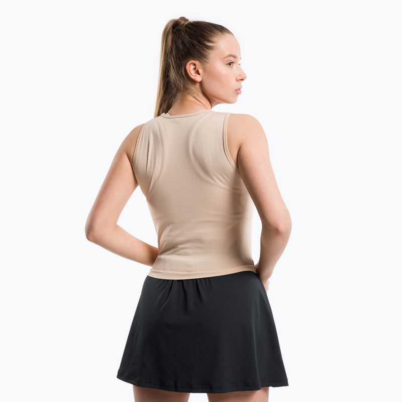 Moterų treniruočių viršutinė dalis Gym Glamour Pull-on Beige 448 3