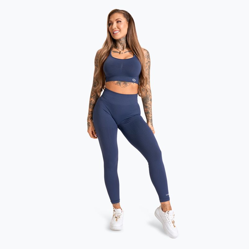 Moteriškos treniruočių tamprės Gym Glamour Push Up 2.0 denim 2