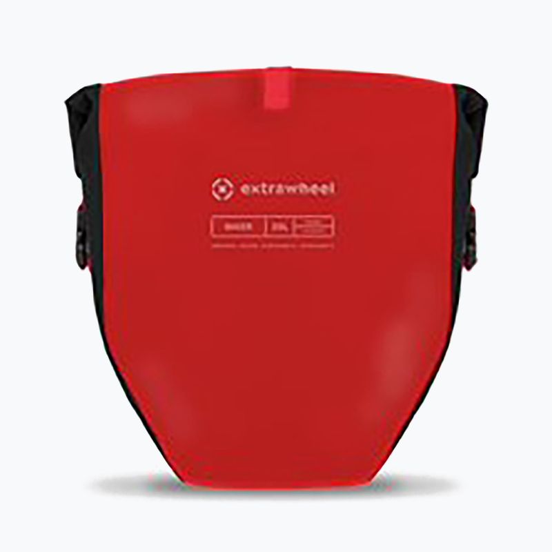 Extrawheel Biker 25L dviračių krepšiai 2 vnt. juodi/raudoni E0119 3