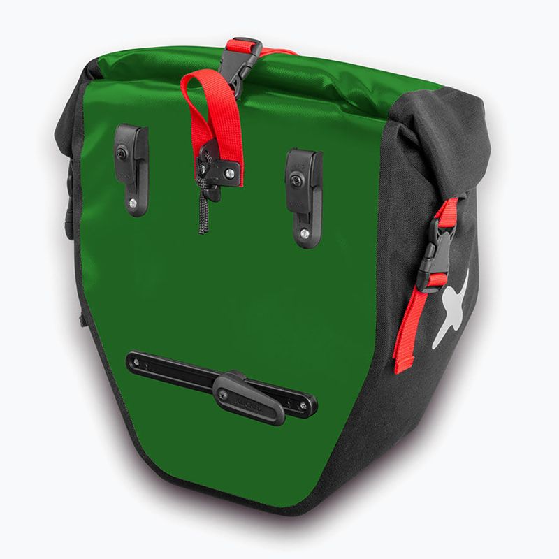 Dviračio krepšys Extrawheel Biker 2 x 25 l green/black 2