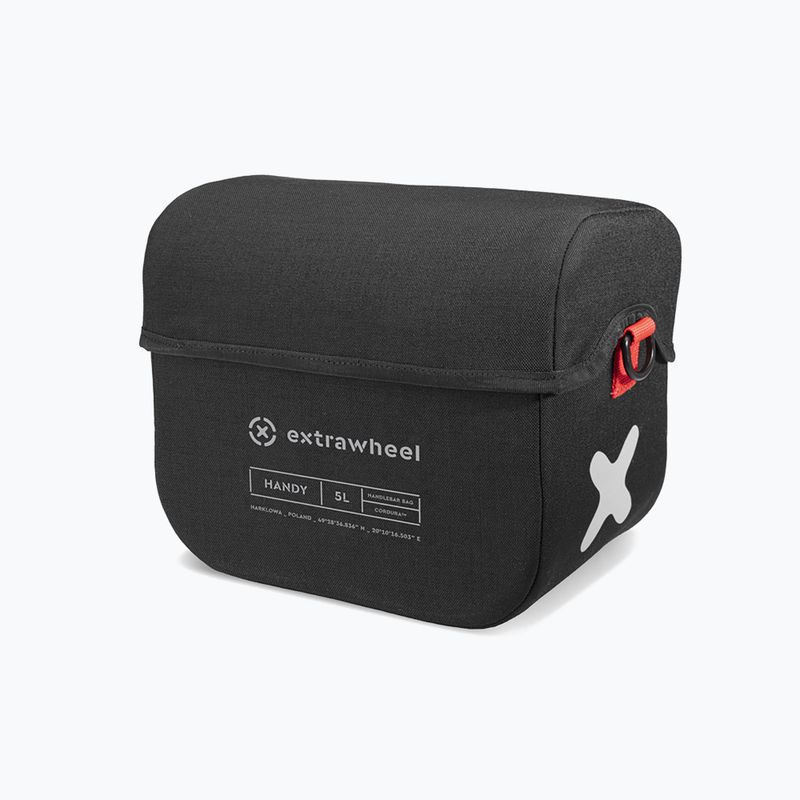 Extrawheel Handy Premium 5L krepšys dviračio vairui, juodas E0144 2