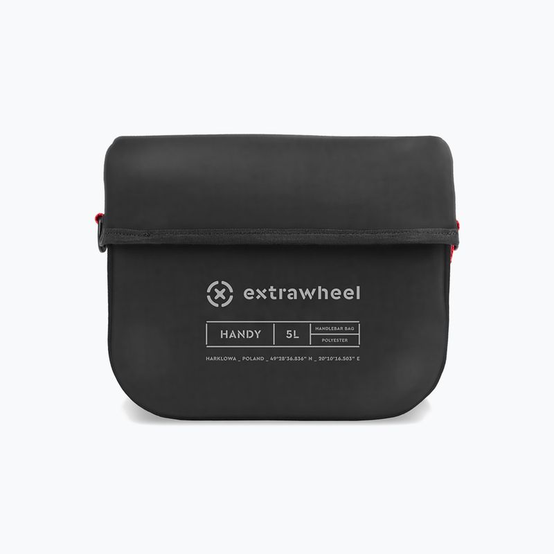 Extrawheel Handy 5 l talpos krepšys dviračio vairui, juodas E0156 2