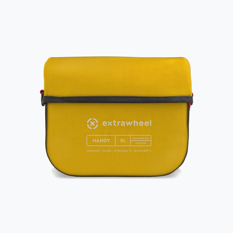 Extrawheel Handy 5L dviračių krepšys ant vairo, juodas/geltonas E0159 2