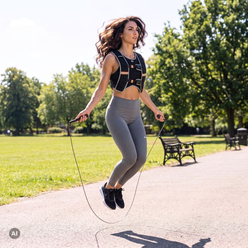 XTREXO 10 kg svorio treniruočių liemenė juoda WV-10 14