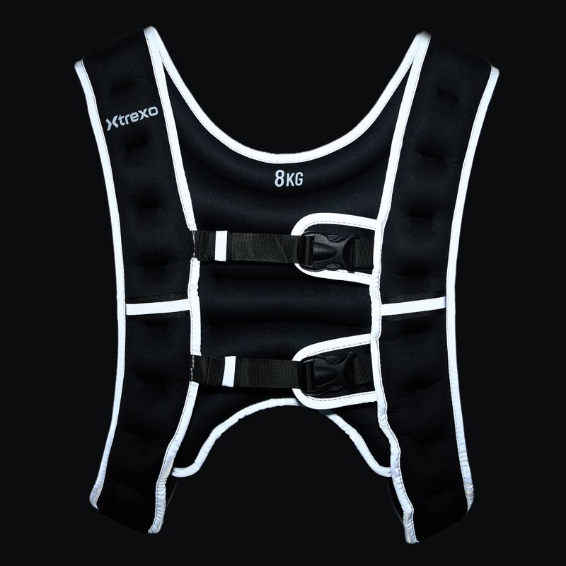 XTREXO 8 kg svorio treniruočių liemenė juoda WV-08 7