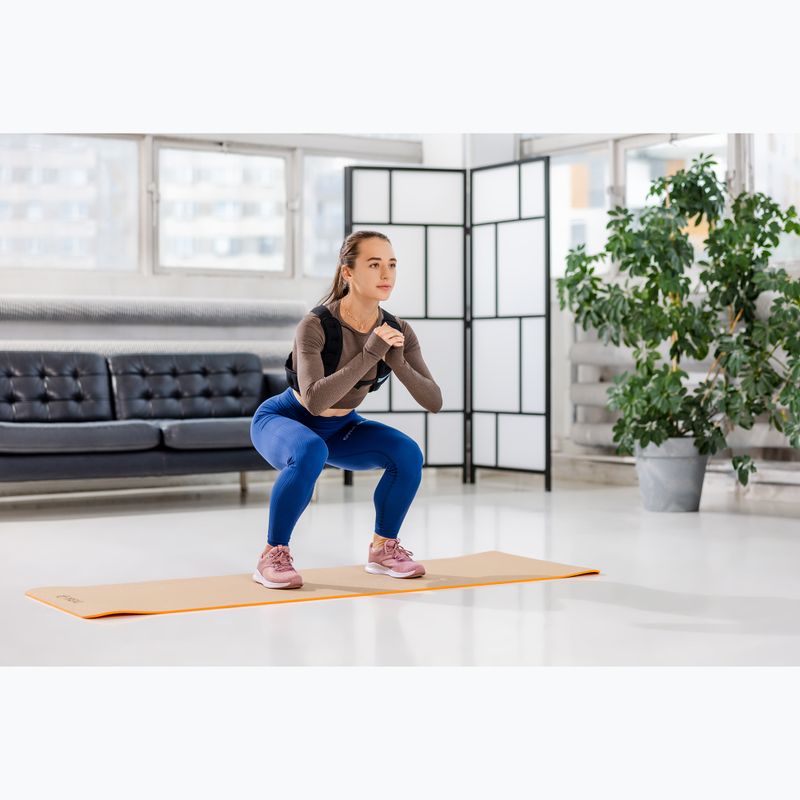 XTREXO Jogos kilimėlis TPE kamštiena 6 mm oranžinė YM-C01P 6