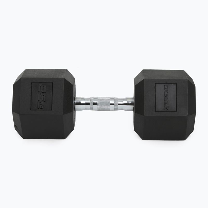 XTREXO Hex HXD250 gumuoti hanteliai 25 kg 7