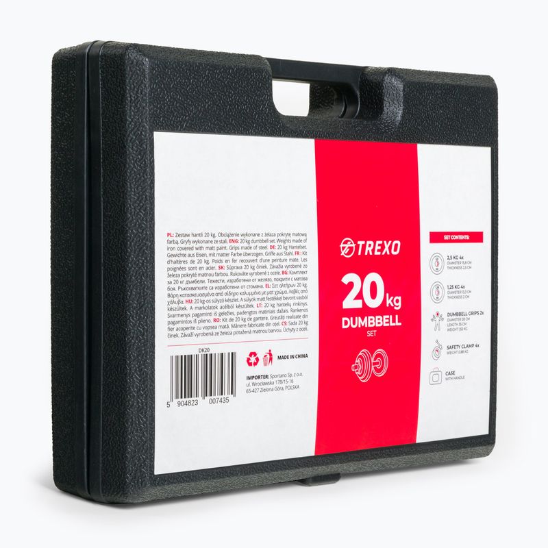 XTREXO 20 kg hantelių rinkinys DK20 15