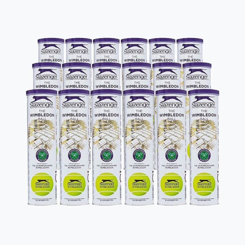 Slazenger Wimbledon 72 teniso kamuoliukai geltoni 340940