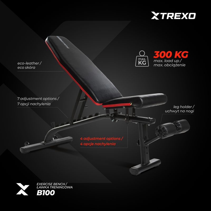 Treniruočių suolas XTREXO B100 juodas 5