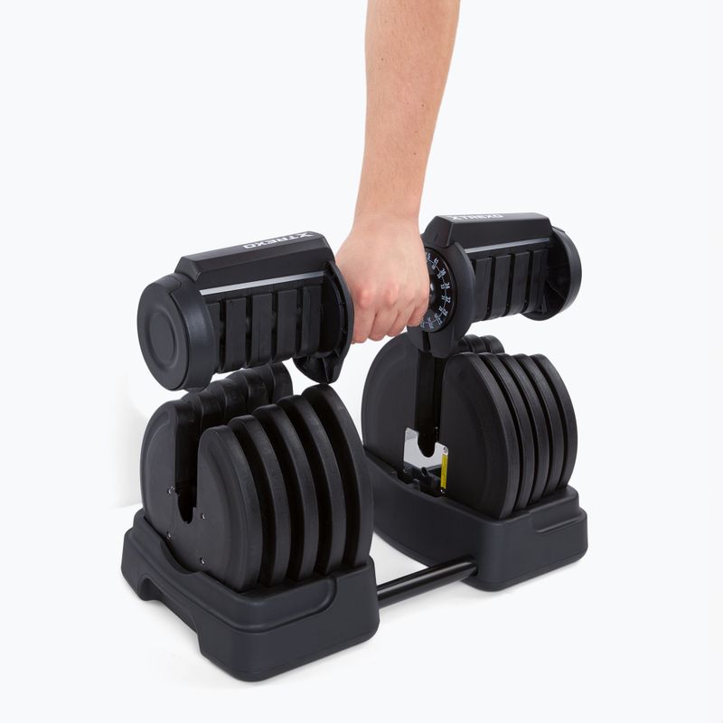 Hantelis/štanga 2in1 XTREXO TRX-ABD40 1-40 kg juoda/oranžinė 7