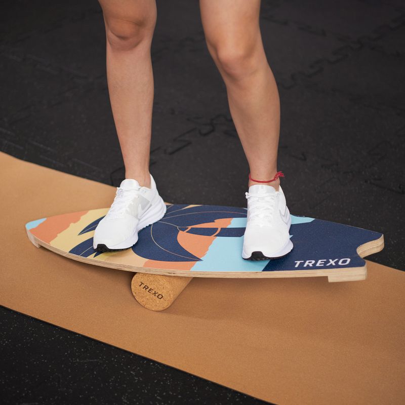 Balansavimo lenta + kilimėlis + volelis XTREXO BBS01 mėlyna/oranžinė 9