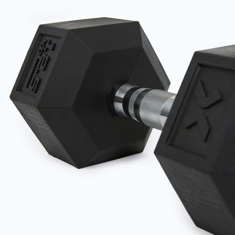 XTREXO Hex gumuoti hanteliai 12,5 kg 8
