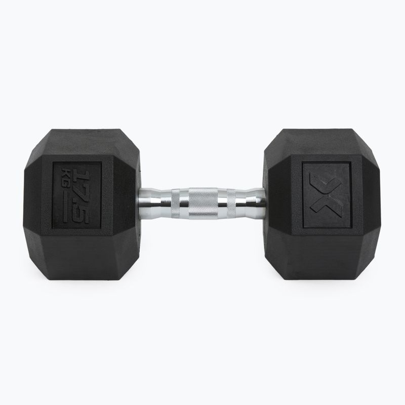 XTREXO Hex 17,5 kg gumuoti hanteliai 7