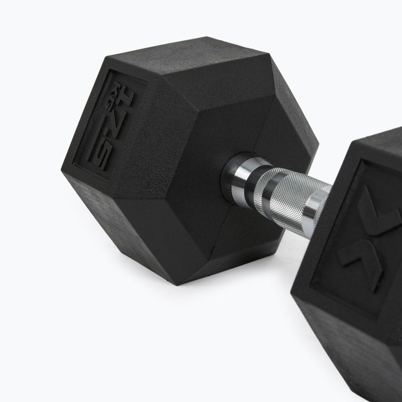 XTREXO Hex 17,5 kg gumuoti hanteliai 8