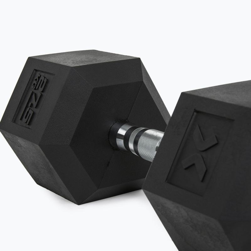 XTREXO Hex 27,5 kg gumuoti hanteliai 8