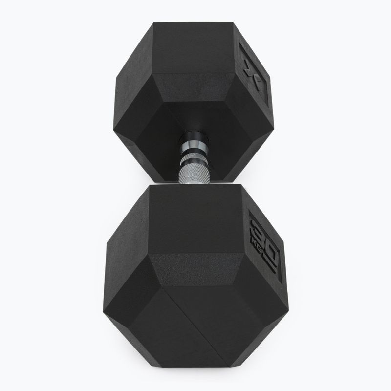 XTREXO Hex 30 kg gumuoti hanteliai 6