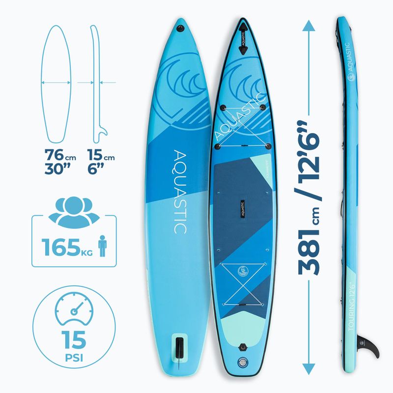 Irklentė SUP AQUASTIC Touring 12'6" 2024 blue 16
