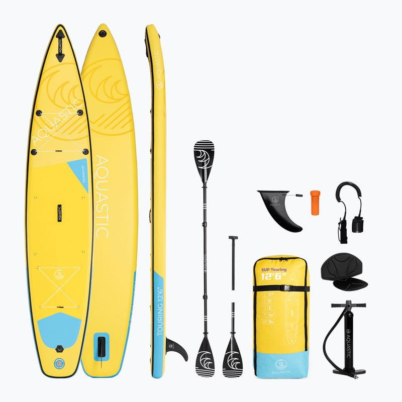 Irklentė SUP AQUASTIC Touring 12'6" geltona