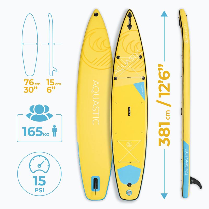 Lenta SUP AQUASTIC Touring 12'6" geltona 18