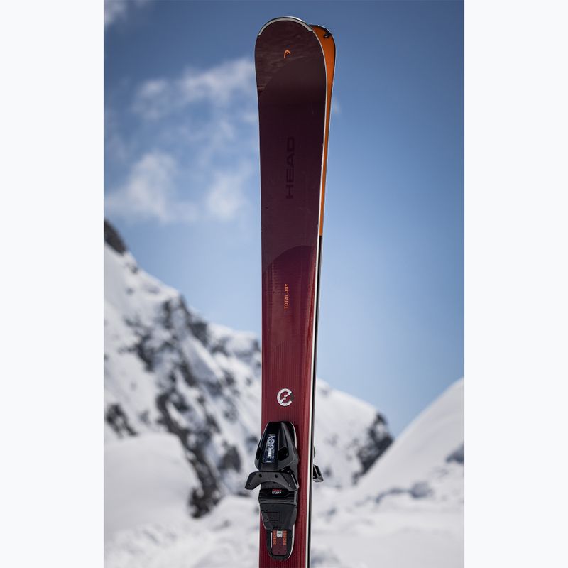 Moteriškos kalnų slidės HEAD e-total Joy SW SLR Joy Pro + Protector SLR 11 GW dark red/orange 4
