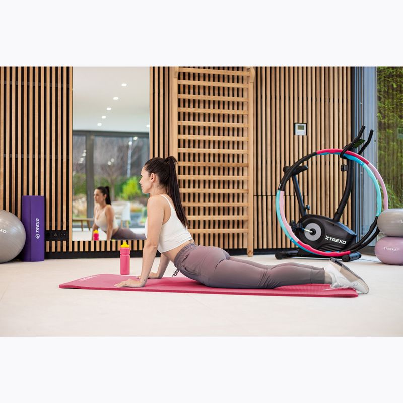Pratimų kilimėlis XTREXO NBR 15 mm su diržu rožinis 5