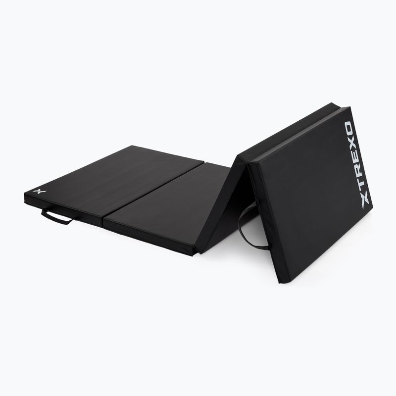 Gimnastikos čiužinys XTREXO sulankstomas didelis juodas