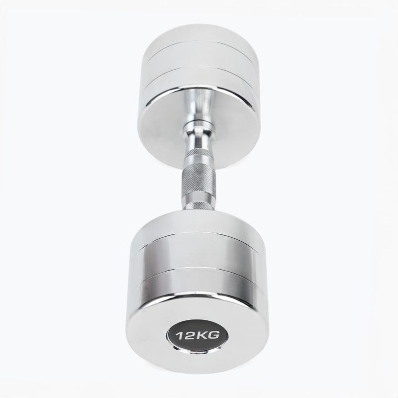 Chromuoti hanteliai XTREXO 2x12 kg sidabriniai 3