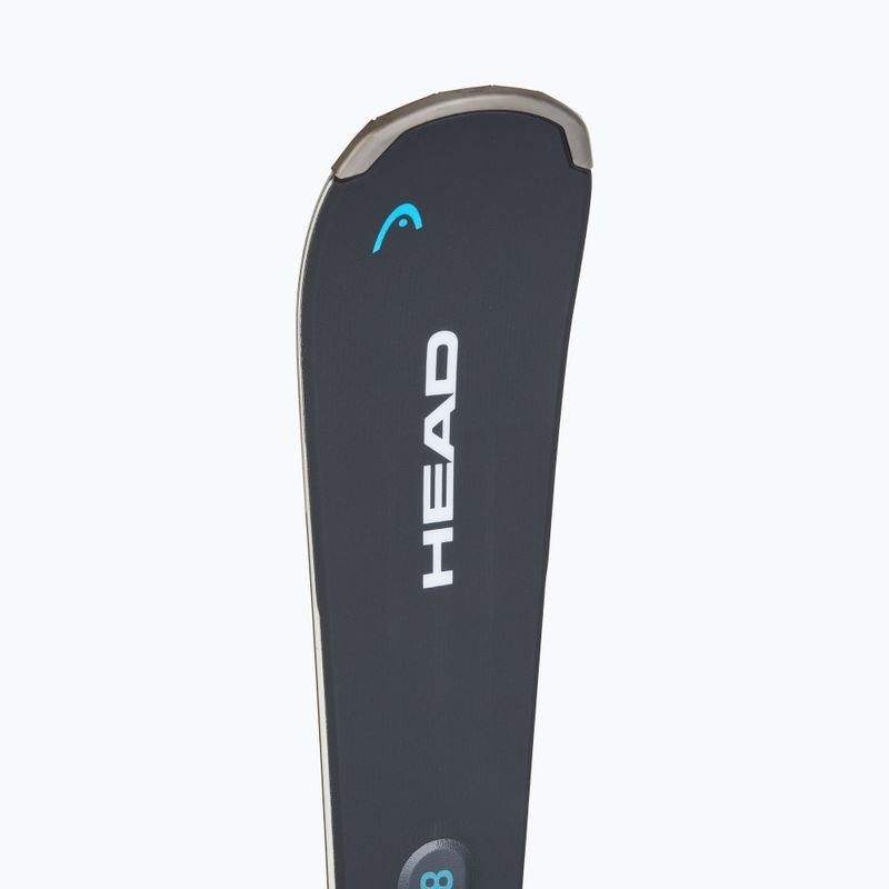 Kalnų slidės HEAD Shape e-V8 SW AMT-PR + apkaustai Protector PR 11 GW anthracite/blue 6