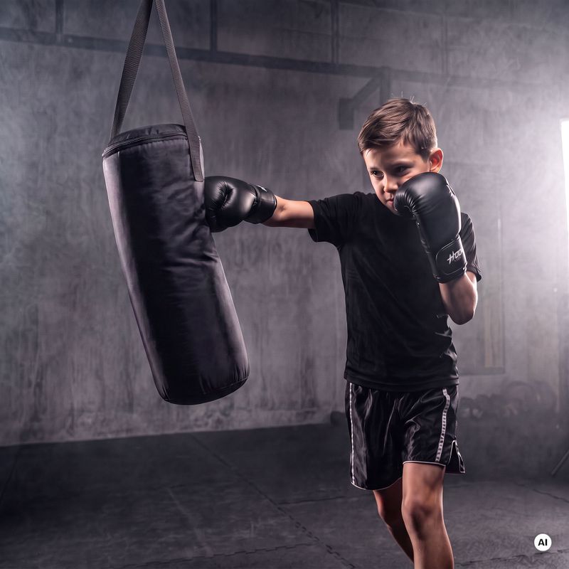 Vaikiškas bokso rinkinys HOOK FIGHTING Pierwszy Trening juodas 2