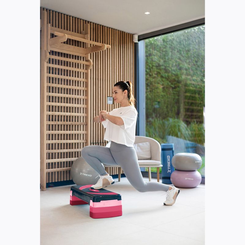 XTREXO aerobikos steperis TXO-B4W009 rožinės spalvos 3