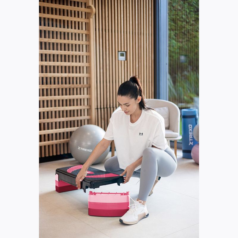 XTREXO aerobikos steperis TXO-B4W009 rožinės spalvos 4