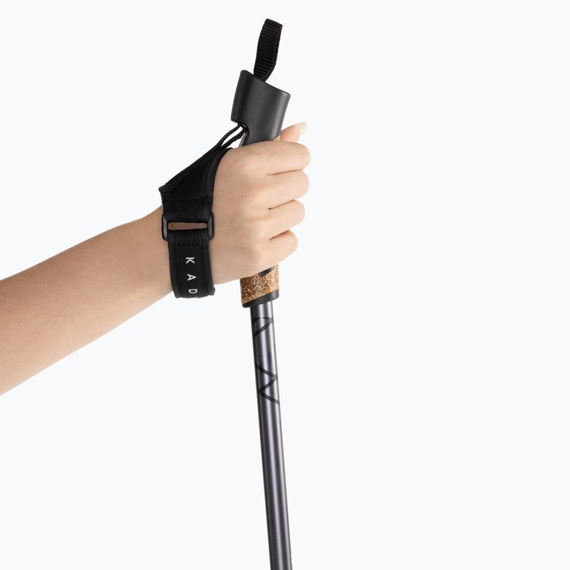 Reguliuojamos juodos spalvos KADVA Aruku nordic walking lazdos 4