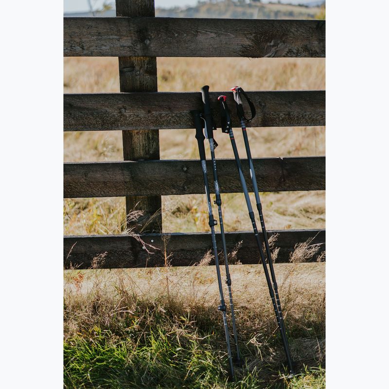 Reguliuojamos anglies pluošto KADVA Torre žygio lazdos pilkos spalvos 17