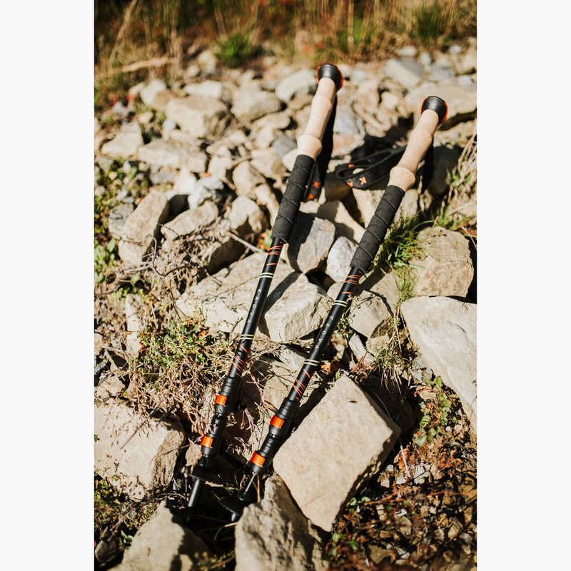 Reguliuojamos oranžinės KADVA Kibo žygio lazdos 3