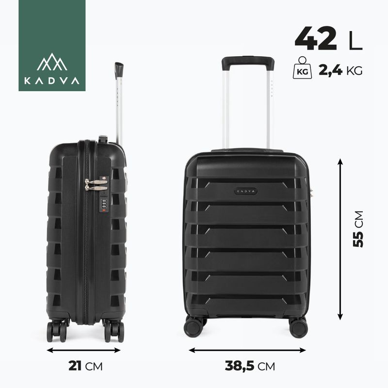 Kelioninis lagaminas KADVA Cayes 42 l juodas 3