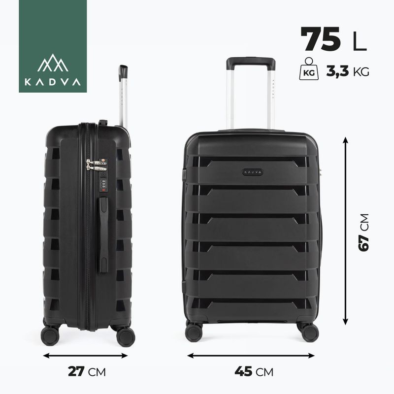 Kelioninis lagaminas KADVA Cayes 75 l juodas 3