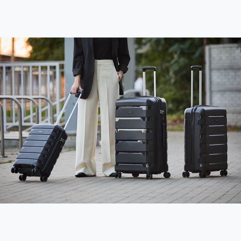 Vidutinio dydžio kelioninis lagaminas KADVA Cayes 75 l juodas 20
