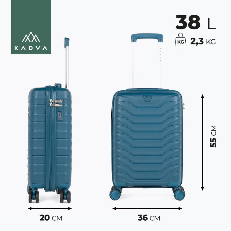 Kelioninis lagaminas KADVA Sancho 38 l mėlynas 3