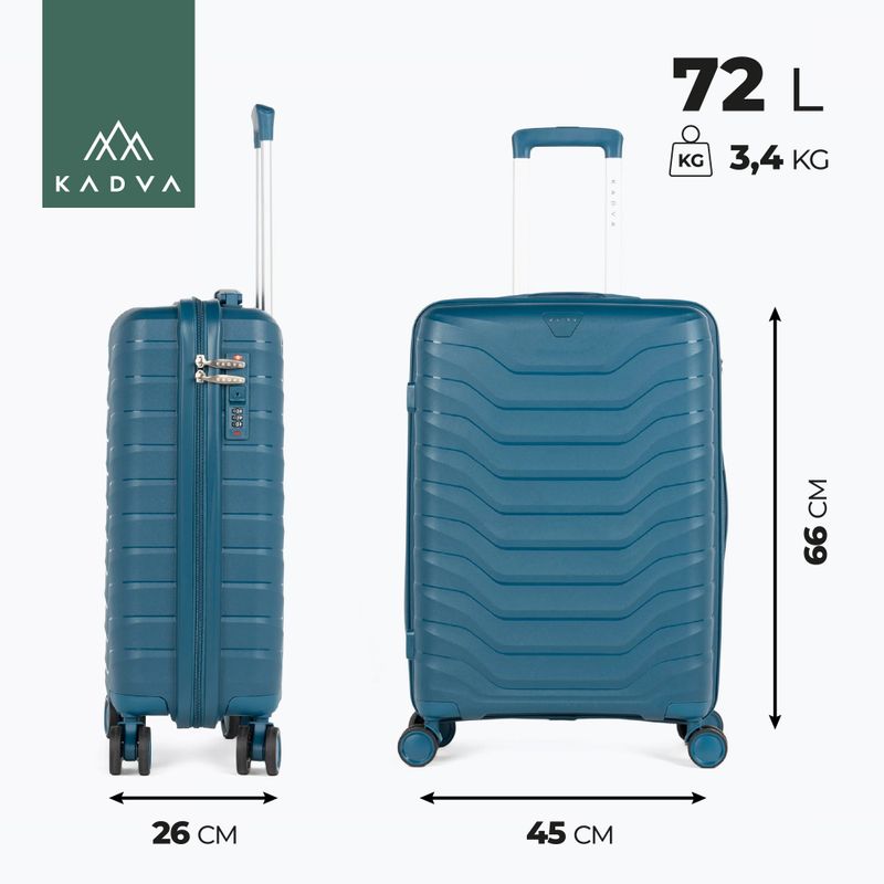 Kelioninis lagaminas KADVA Sancho 72 l mėlynas 3