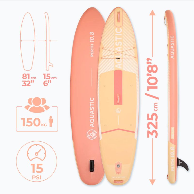 Rinkinys pripučiama lenta SUP AQUASTIC Perth 10'8" allround orange 16