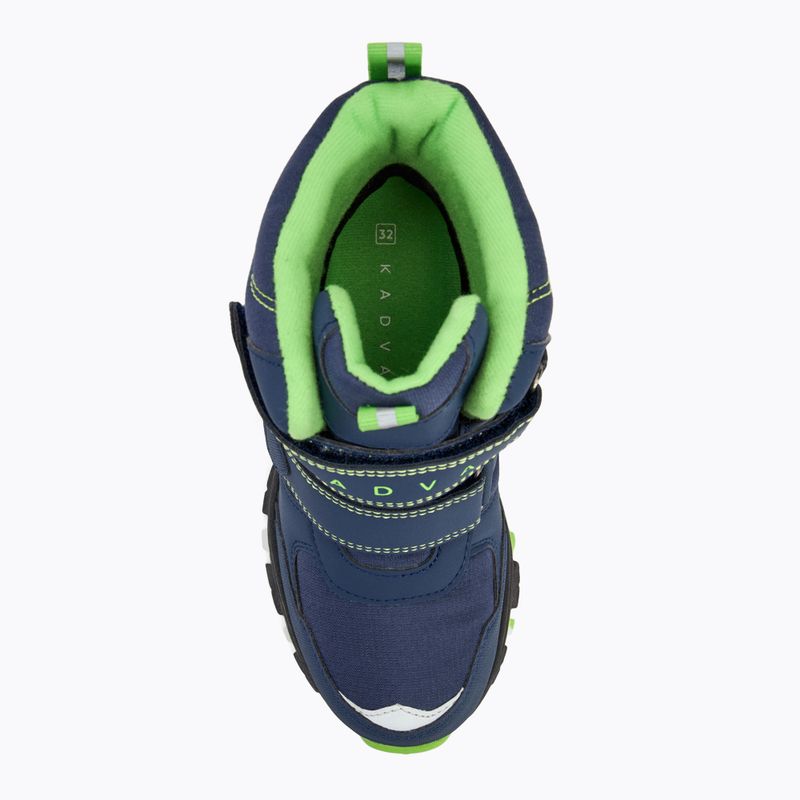Vaikiški žieminiai batai KADVA Snowey Mid WaterProof tamsiai mėlyna/žalia 6