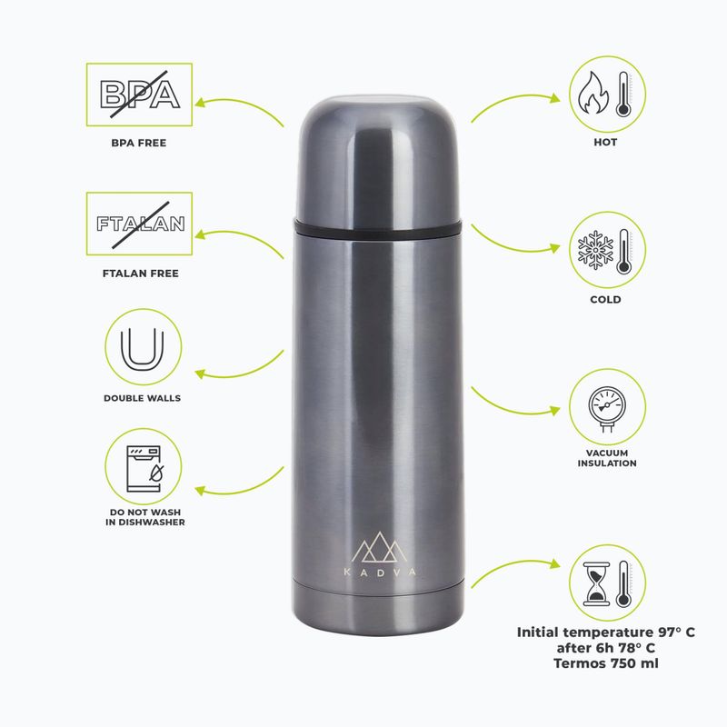 Termosas KADVA Vulcan 750 ml sidabrinis 2