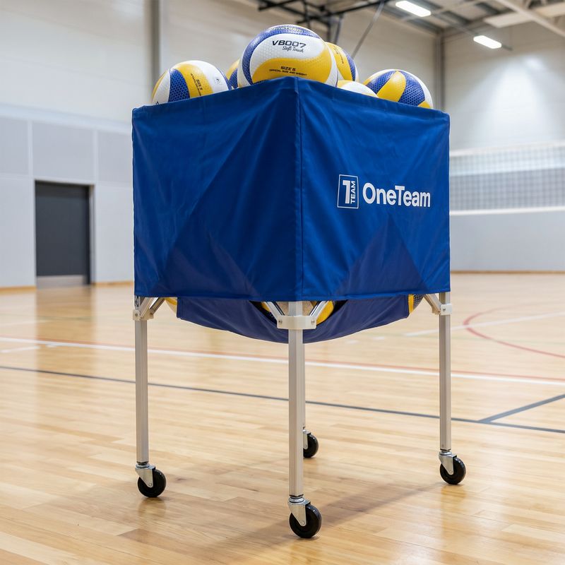 Vežimėlis tinklinio kamuoliams OneTeam Blue nest 4