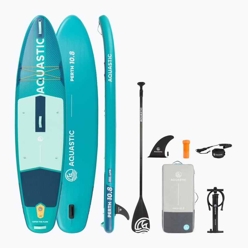 Rinkinys pripučiama lenta SUP AQUASTIC Perth 10'8" allround green