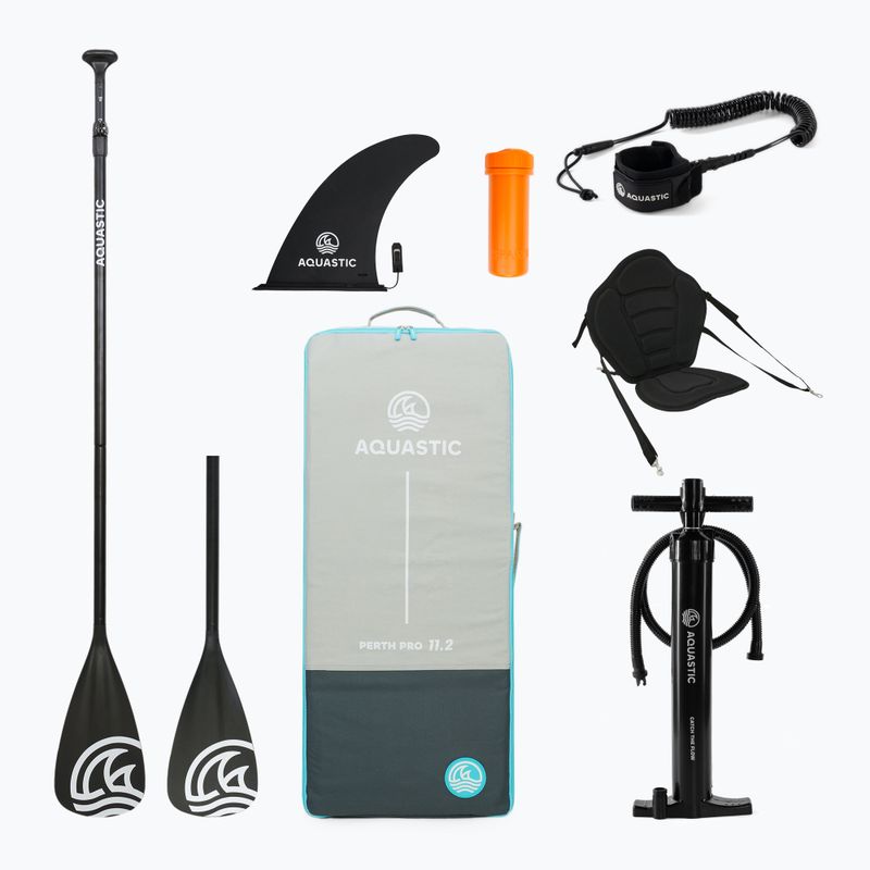 Rinkinys pripučiama lenta SUP AQUASTIC Perth Pro 11'2" all-round green 16