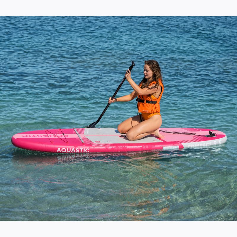 Rinkinys pripučiama lenta SUP AQUASTIC Compact 9'6" pink 19