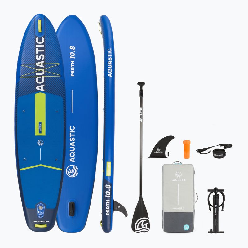 Rinkinys pripučiama lenta SUP AQUASTIC Perth 10'8" allround dark blue