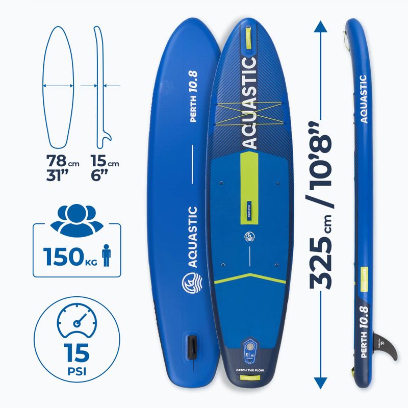Irklentė SUP AQUASTIC Perth 10'8" allround tamsiai mėlyna 17