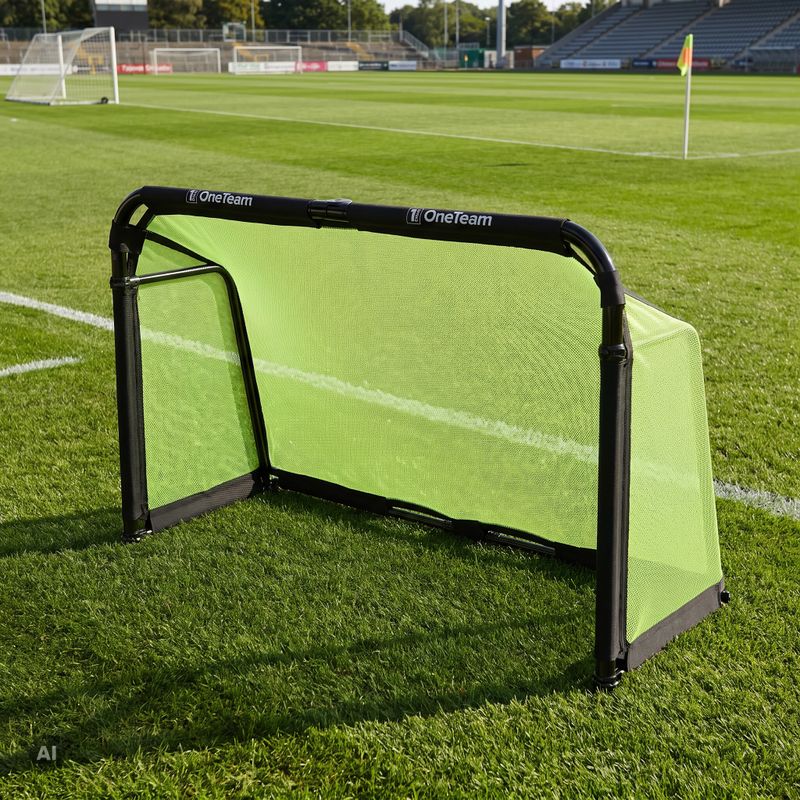Futbolo vartai OneTeam SWIFTGOAL 180 x 120 cm foldable black/green 4